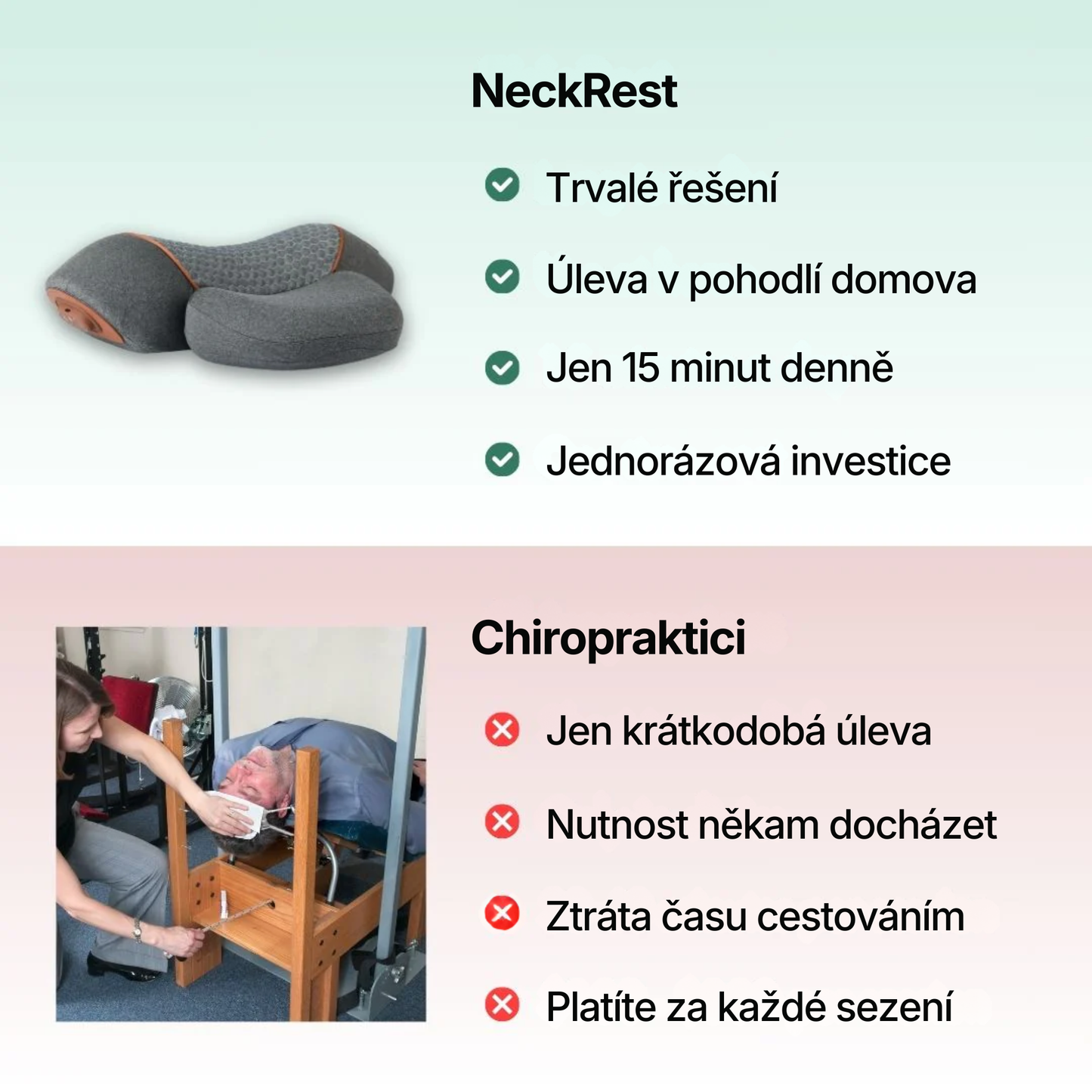 NeckRest: Polštář Pro Úlevu od Krční Bolesti